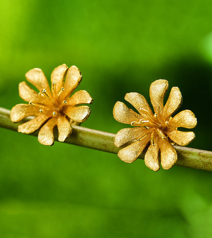 Blooming Tiny Flowers Golden