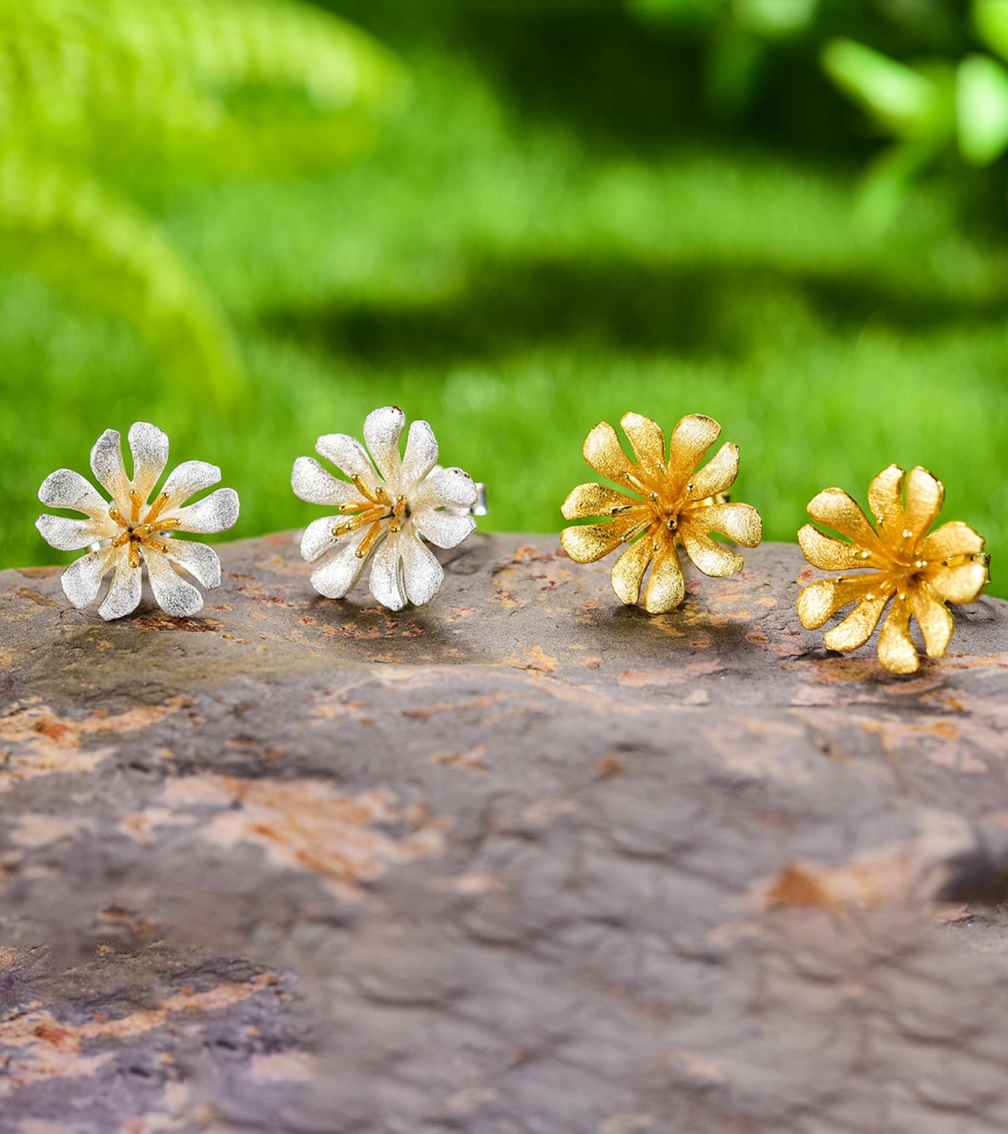 Blooming Tiny Flowers Golden