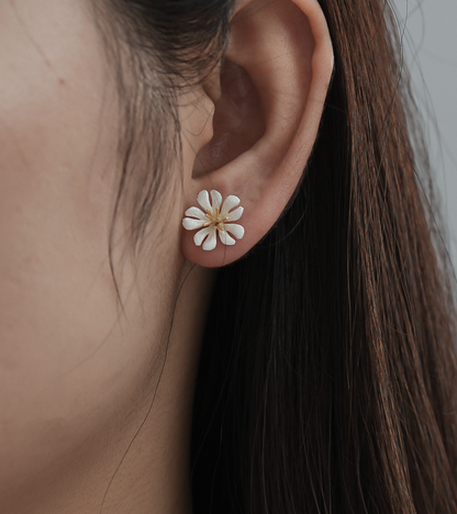 Sliver ring, shape as Flower with stone, Chandi earring, chandi ring, 18k gold plated, chandi online store.